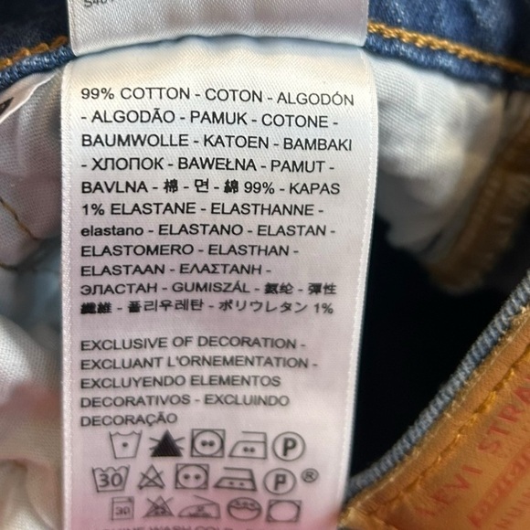 Levi's 501 Original Cropped Straight Leg Jeans- Charleston Fun - Picture 9 of 13